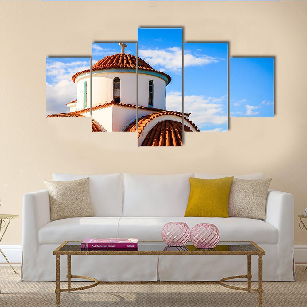 Church Of Agios Petros Canvas Wall Art-5 Star-Gallery Wrap-62" x 32"-Tiaracle