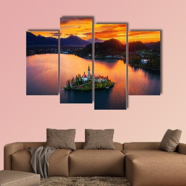 Church Of Assumption Canvas Wall Art-4 Pop-Gallery Wrap-50" x 32"-Tiaracle