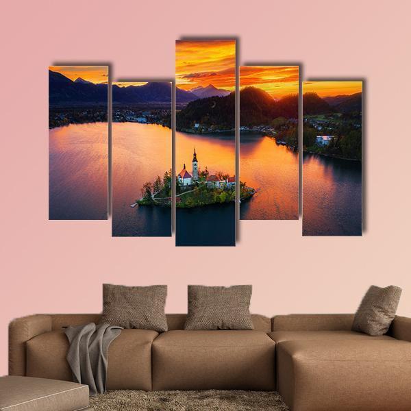 Church Of Assumption Canvas Wall Art-5 Pop-Gallery Wrap-47" x 32"-Tiaracle