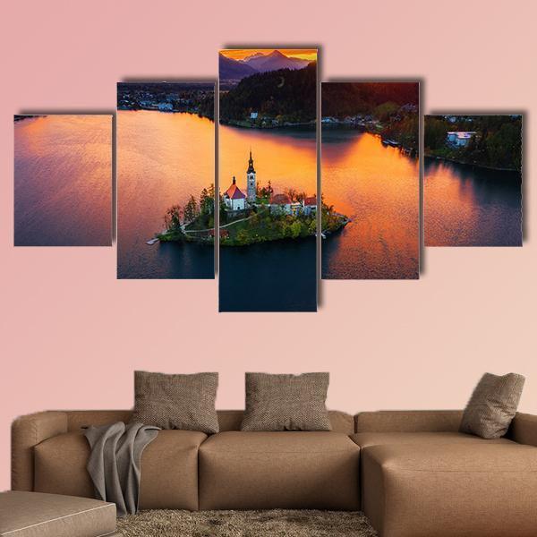 Church Of Assumption Canvas Wall Art-5 Star-Gallery Wrap-62" x 32"-Tiaracle