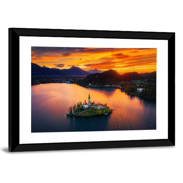 Church Of Assumption Canvas Wall Art-3 Horizontal-Gallery Wrap-25" x 16"-Tiaracle
