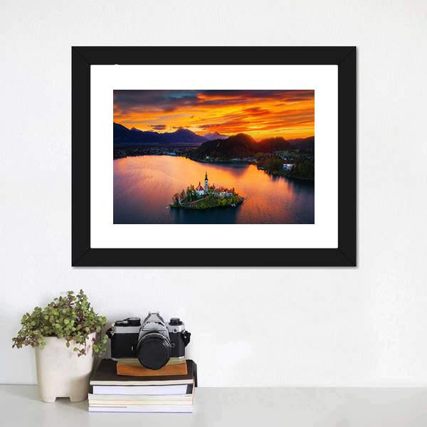 Church Of Assumption Canvas Wall Art-3 Horizontal-Gallery Wrap-25" x 16"-Tiaracle
