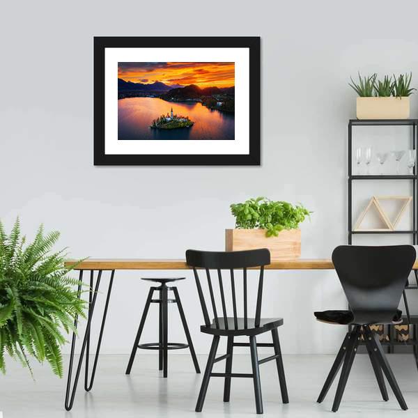 Church Of Assumption Canvas Wall Art-3 Horizontal-Gallery Wrap-25" x 16"-Tiaracle