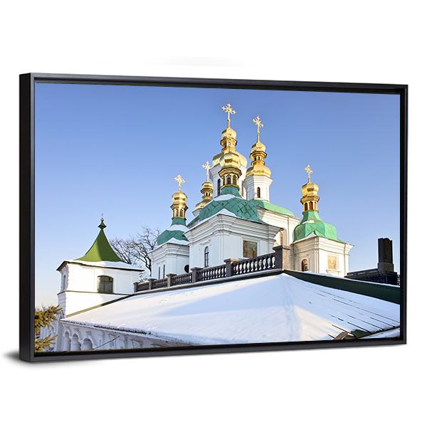 Church Of Holy Virgin Canvas Wall Art-3 Horizontal-Gallery Wrap-25" x 16"-Tiaracle