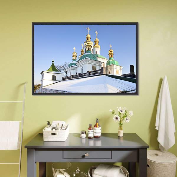 Church Of Holy Virgin Canvas Wall Art-3 Horizontal-Gallery Wrap-25" x 16"-Tiaracle