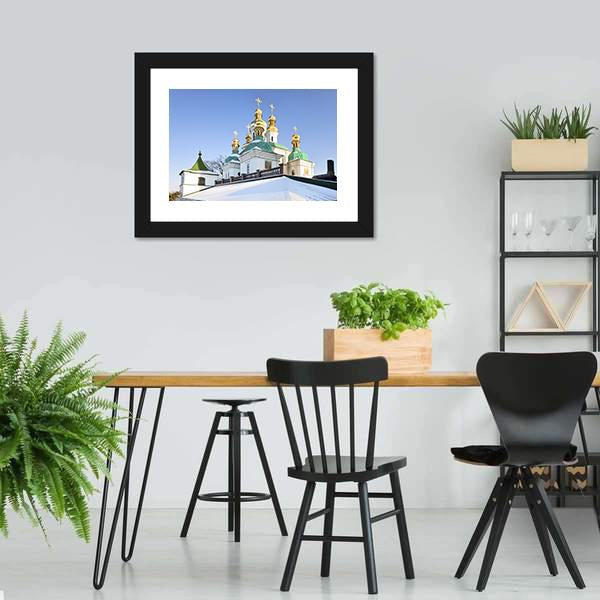 Church Of Holy Virgin Canvas Wall Art-3 Horizontal-Gallery Wrap-25" x 16"-Tiaracle