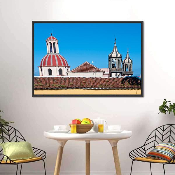 Church Of La Concepcion Canvas Wall Art-1 Piece-Floating Frame-24" x 16"-Tiaracle