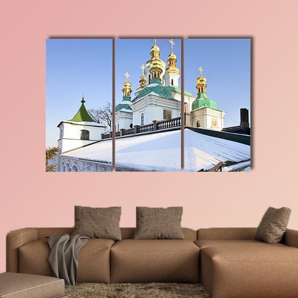 Church Of Holy Virgin Canvas Wall Art-3 Horizontal-Gallery Wrap-25" x 16"-Tiaracle