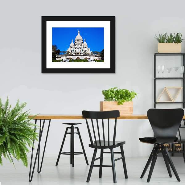 Church Of Sacre Coeur Canvas Wall Art-5 Horizontal-Gallery Wrap-22" x 12"-Tiaracle