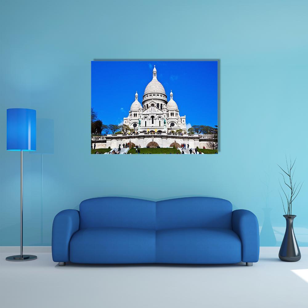 Church Of Sacre Coeur Canvas Wall Art-1 Piece-Gallery Wrap-48" x 32"-Tiaracle