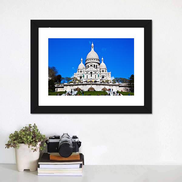Church Of Sacre Coeur Canvas Wall Art-3 Horizontal-Gallery Wrap-25" x 16"-Tiaracle