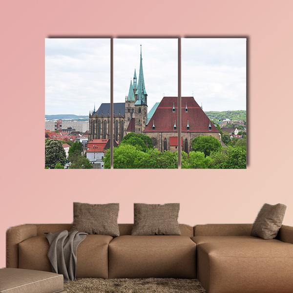 Church Of Saint Severus Canvas Wall Art-3 Horizontal-Gallery Wrap-25" x 16"-Tiaracle