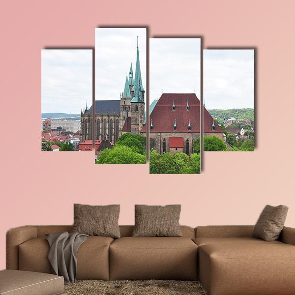 Church Of Saint Severus Canvas Wall Art-4 Pop-Gallery Wrap-50" x 32"-Tiaracle