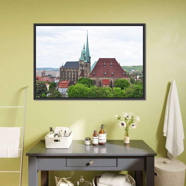 Church Of Saint Severus Canvas Wall Art-3 Horizontal-Gallery Wrap-25" x 16"-Tiaracle