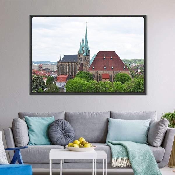 Church Of Saint Severus Canvas Wall Art-3 Horizontal-Gallery Wrap-25" x 16"-Tiaracle