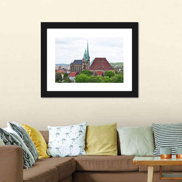 Church Of Saint Severus Canvas Wall Art-1 Piece-Framed Print-20" x 16"-Tiaracle