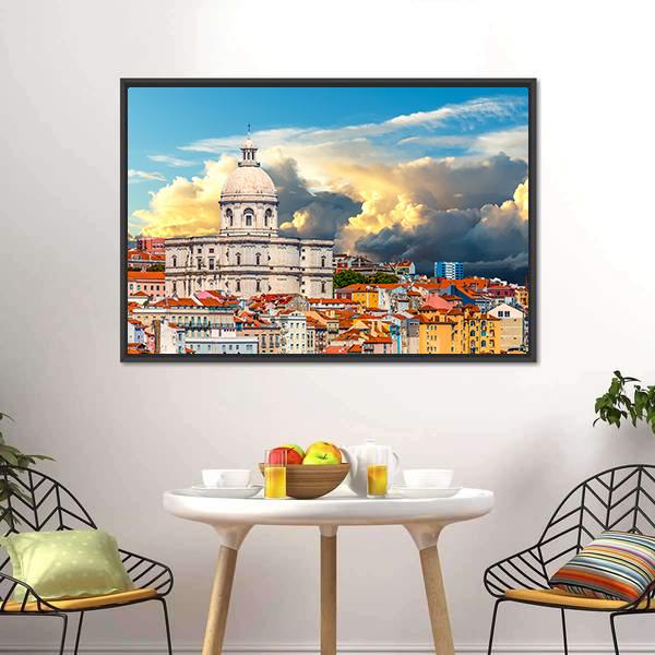 Church Of Santa Engracia Canvas Wall Art-1 Piece-Floating Frame-24" x 16"-Tiaracle
