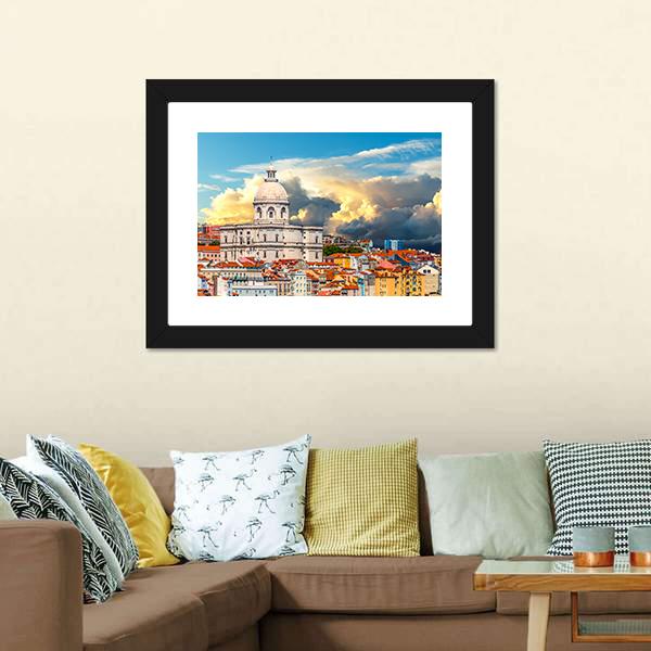 Church Of Santa Engracia Canvas Wall Art-1 Piece-Framed Print-20" x 16"-Tiaracle