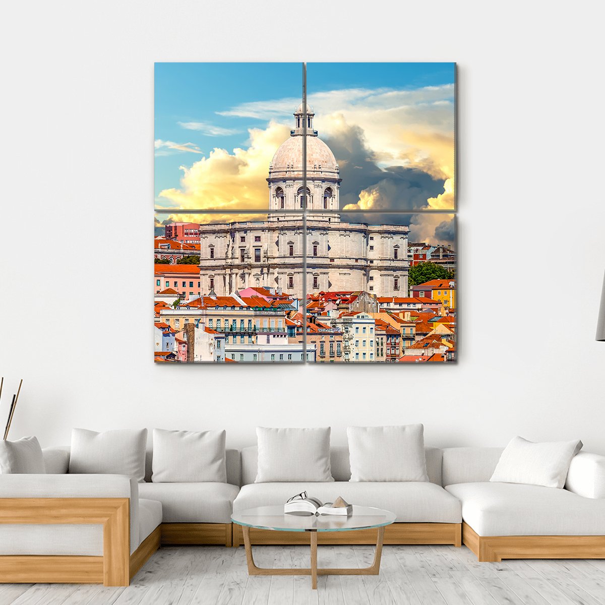 Church Of Santa Engracia Canvas Wall Art-4 Square-Gallery Wrap-17" x 17"-Tiaracle