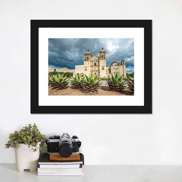 Church Of Santo Domingo Canvas Wall Art-1 Piece-Framed Print-30" x 20"-Tiaracle