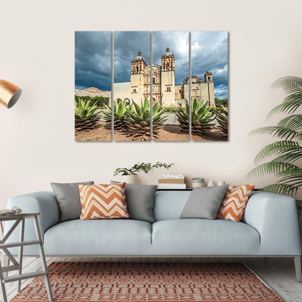 Church Of Santo Domingo Canvas Wall Art-4 Horizontal-Gallery Wrap-34" x 24"-Tiaracle