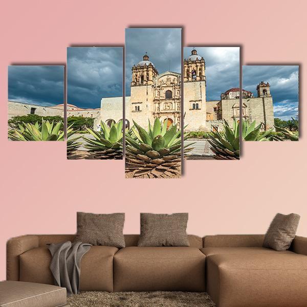 Church Of Santo Domingo Canvas Wall Art-3 Horizontal-Gallery Wrap-37" x 24"-Tiaracle
