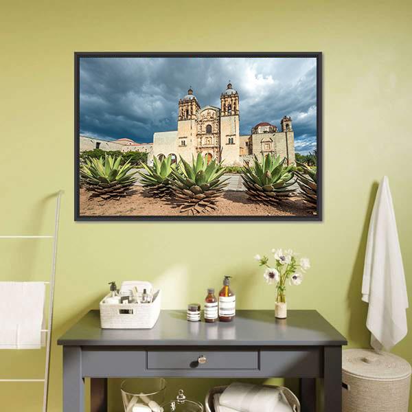Church Of Santo Domingo Canvas Wall Art-3 Horizontal-Gallery Wrap-25" x 16"-Tiaracle