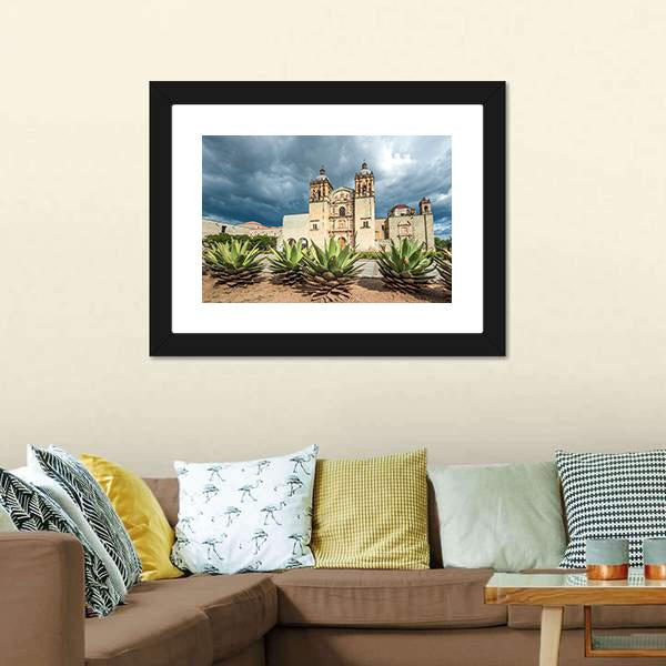 Church Of Santo Domingo Canvas Wall Art-1 Piece-Framed Print-20" x 16"-Tiaracle