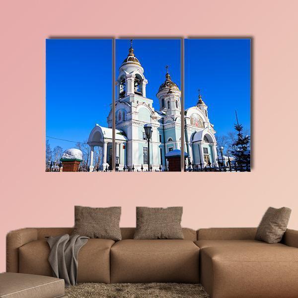 Church Of Sergius Of Radonezh In Russia Canvas Wall Art-3 Horizontal-Gallery Wrap-37" x 24"-Tiaracle