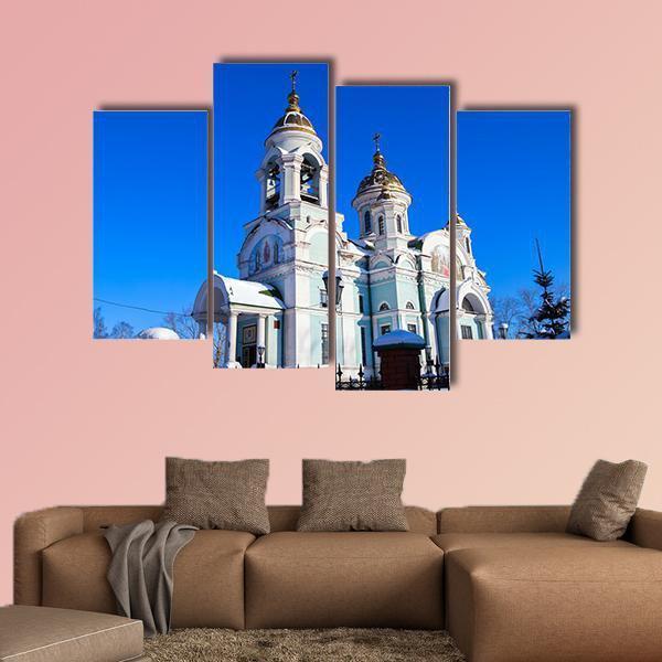 Church Of Sergius Of Radonezh In Russia Canvas Wall Art-4 Pop-Gallery Wrap-50" x 32"-Tiaracle