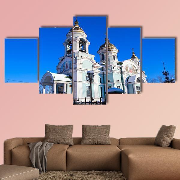 Church Of Sergius Of Radonezh In Russia Canvas Wall Art-5 Star-Gallery Wrap-62" x 32"-Tiaracle