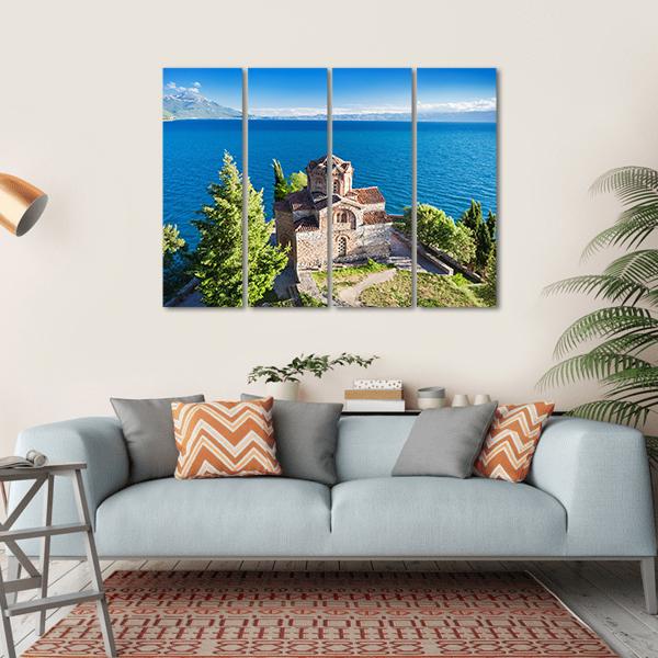 Church Of St John Kaneo Canvas Wall Art-4 Horizontal-Gallery Wrap-34" x 24"-Tiaracle