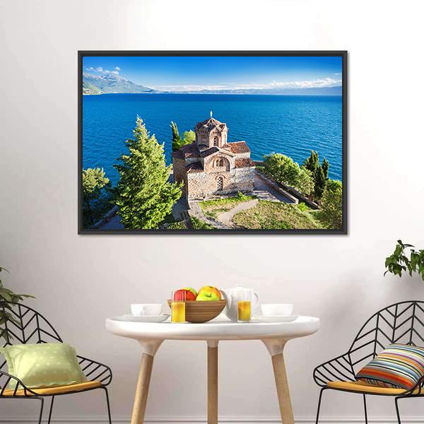 Church Of St John Kaneo Canvas Wall Art-1 Piece-Floating Frame-24" x 16"-Tiaracle