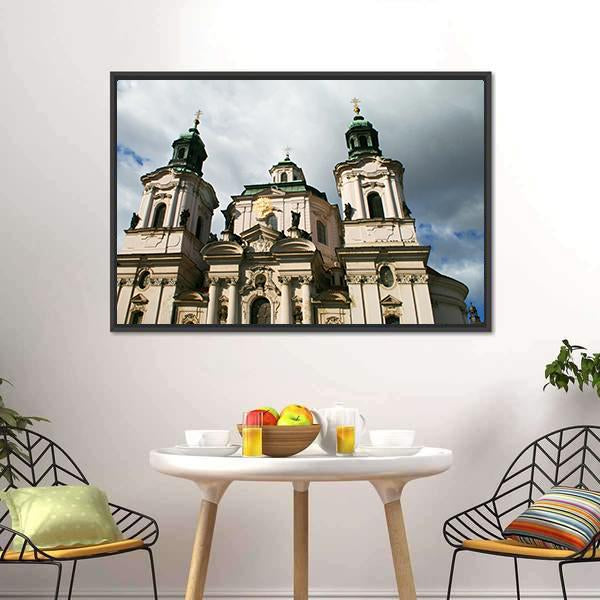 Church Of St Nicholas Canvas Wall Art-1 Piece-Floating Frame-24" x 16"-Tiaracle