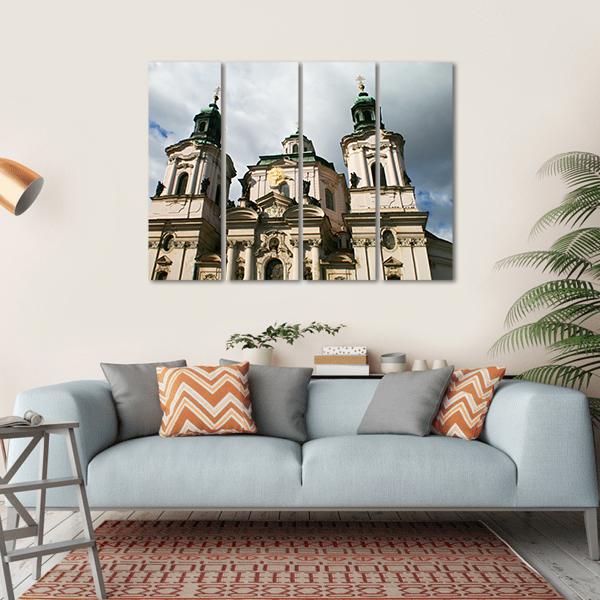 Church Of St Nicholas Canvas Wall Art-4 Horizontal-Gallery Wrap-34" x 24"-Tiaracle