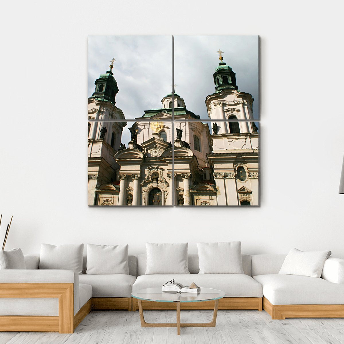 Church Of St Nicholas Canvas Wall Art-4 Square-Gallery Wrap-17" x 17"-Tiaracle