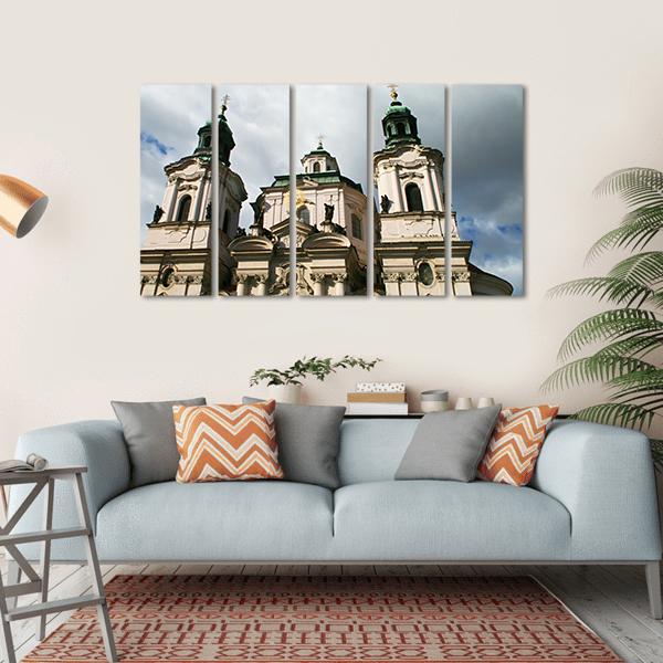 Church Of St Nicholas Canvas Wall Art-5 Horizontal-Gallery Wrap-22" x 12"-Tiaracle