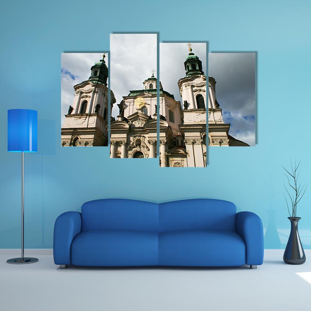 Church Of St Nicholas Canvas Wall Art-4 Pop-Gallery Wrap-50" x 32"-Tiaracle