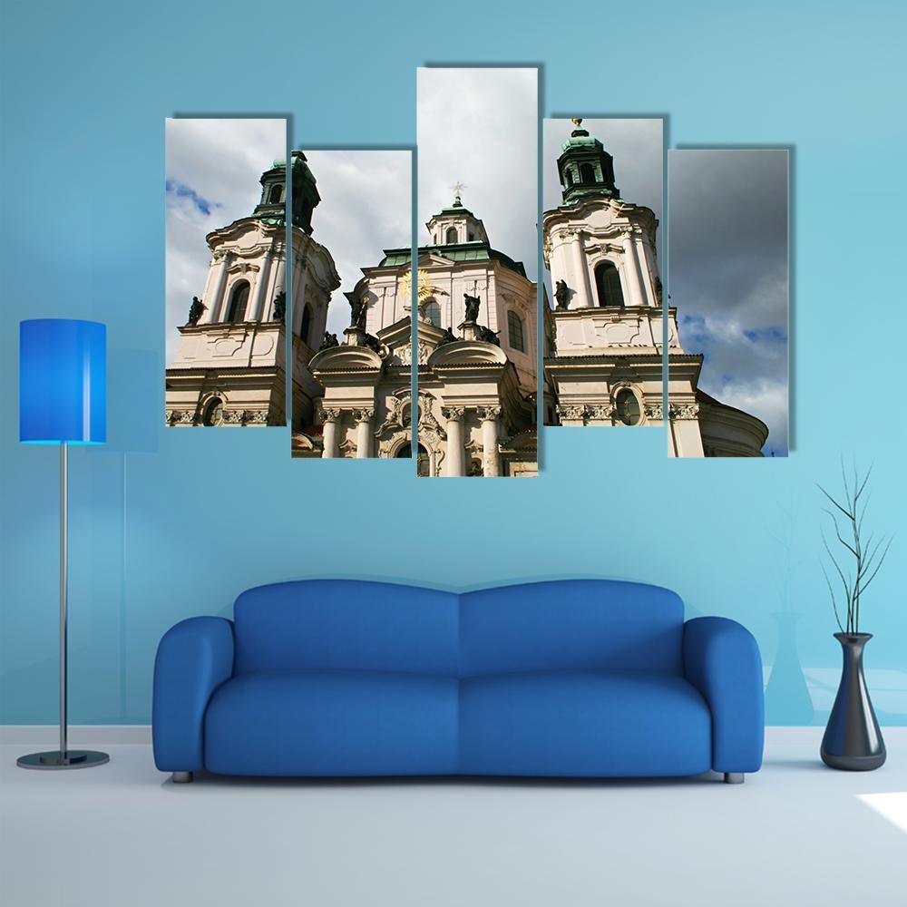 Church Of St Nicholas Canvas Wall Art-5 Pop-Gallery Wrap-47" x 32"-Tiaracle