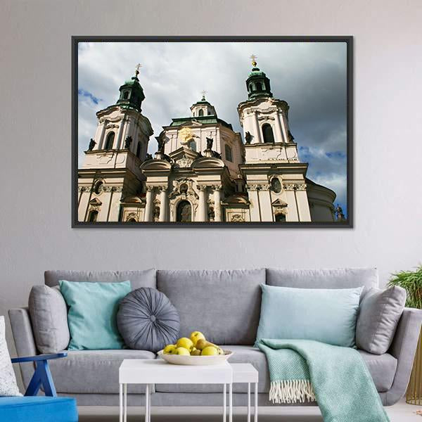 Church Of St Nicholas Canvas Wall Art-3 Horizontal-Gallery Wrap-25" x 16"-Tiaracle