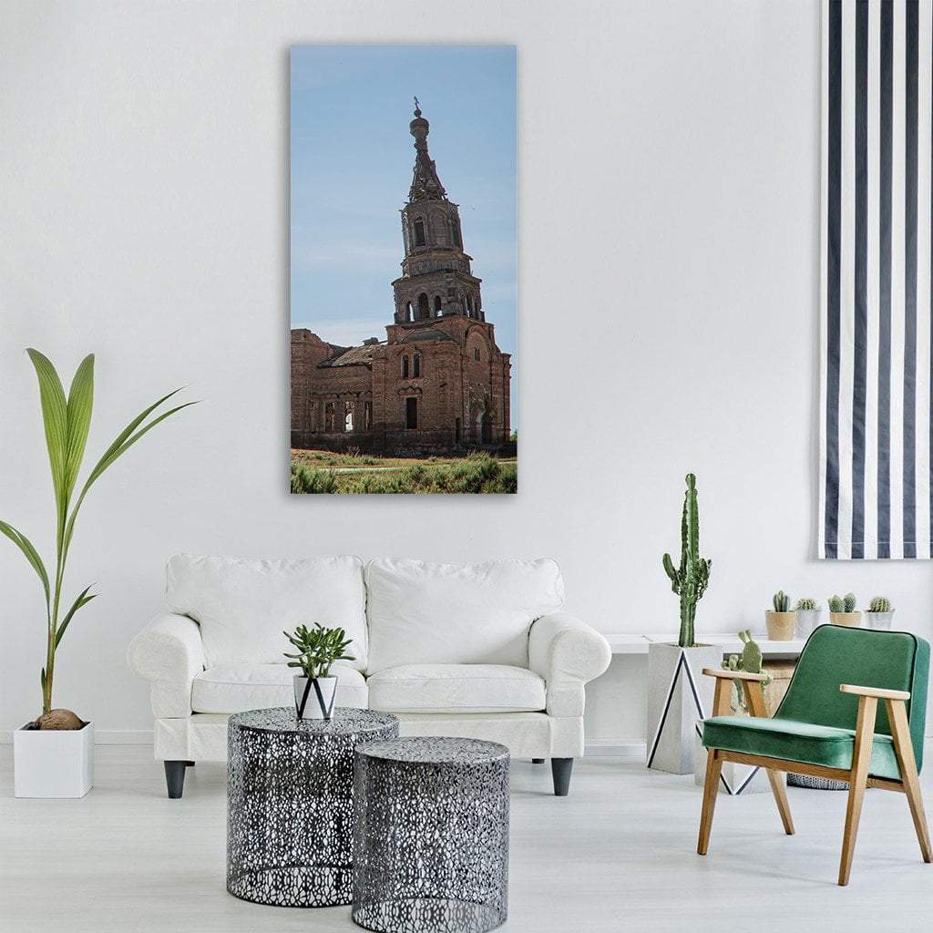 Church Of The Kazan Vertical Canvas Wall Art-1 Vertical-Gallery Wrap-12" x 24"-Tiaracle