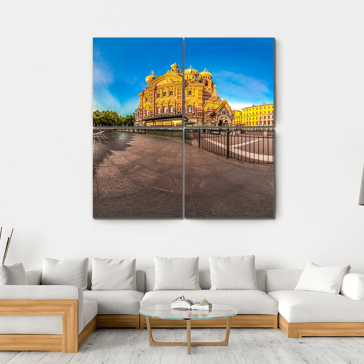 Church Of The Savior Canvas Wall Art-4 Square-Gallery Wrap-17" x 17"-Tiaracle