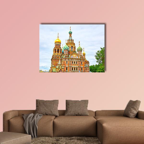 Church Of The Savior On Spilled Blood Canvas Wall Art-1 Piece-Gallery Wrap-36" x 24"-Tiaracle
