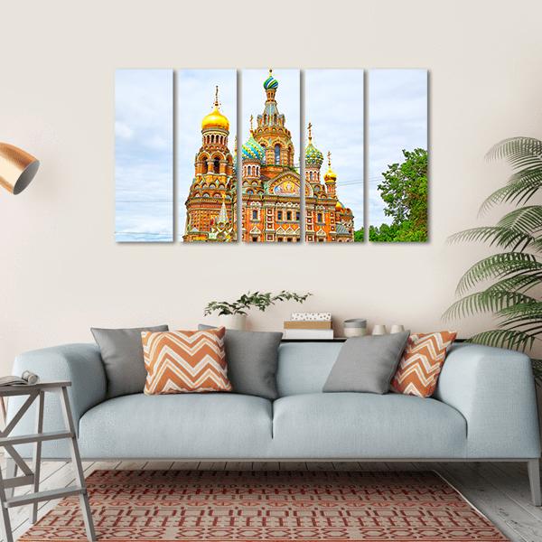 Church Of The Savior On Spilled Blood Canvas Wall Art-5 Horizontal-Gallery Wrap-22" x 12"-Tiaracle