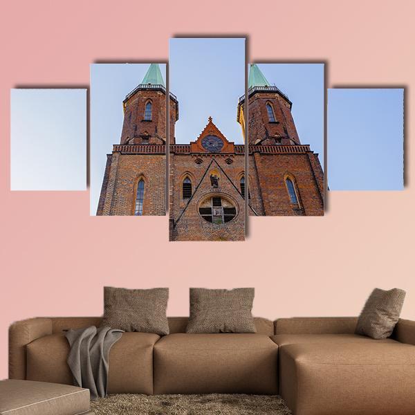 Church Of Virgin Mary Poland Canvas Wall Art-5 Star-Gallery Wrap-62" x 32"-Tiaracle