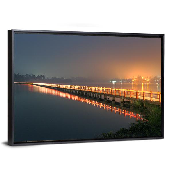 Cileunca Lake Indonesia Canvas Wall Art-3 Horizontal-Gallery Wrap-25" x 16"-Tiaracle