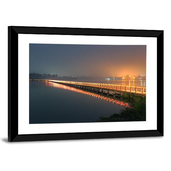 Cileunca Lake Indonesia Canvas Wall Art-3 Horizontal-Gallery Wrap-25" x 16"-Tiaracle