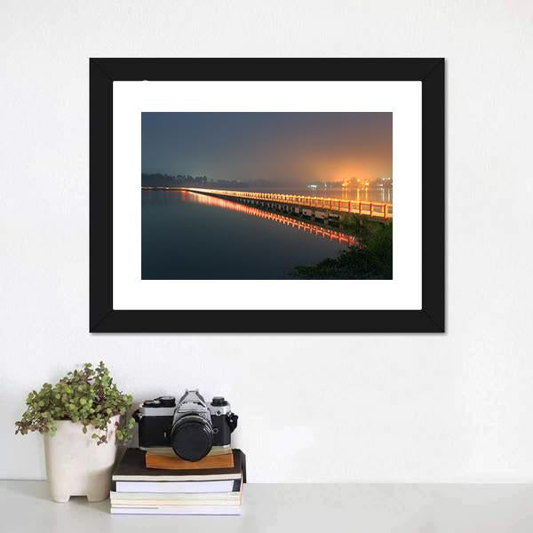 Cileunca Lake Indonesia Canvas Wall Art-3 Horizontal-Gallery Wrap-25" x 16"-Tiaracle
