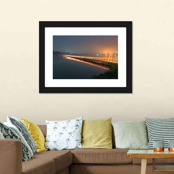 Cileunca Lake Indonesia Canvas Wall Art-1 Piece-Framed Print-20" x 16"-Tiaracle