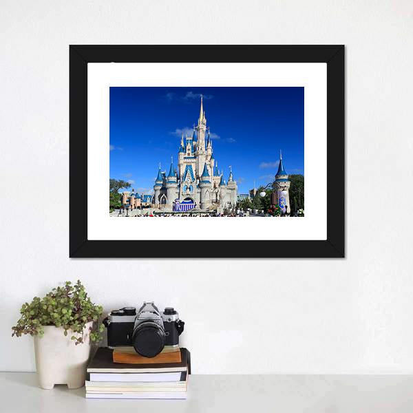 Cinderella Castle US Canvas Wall Art-1 Piece-Framed Print-30" x 20"-Tiaracle